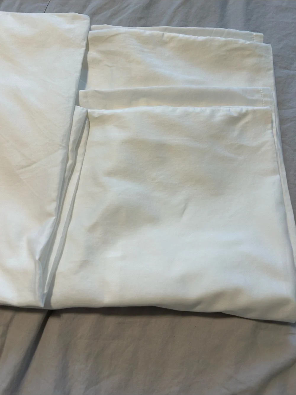 Crisp White 100% Cotton Pillowcases - Set of 2